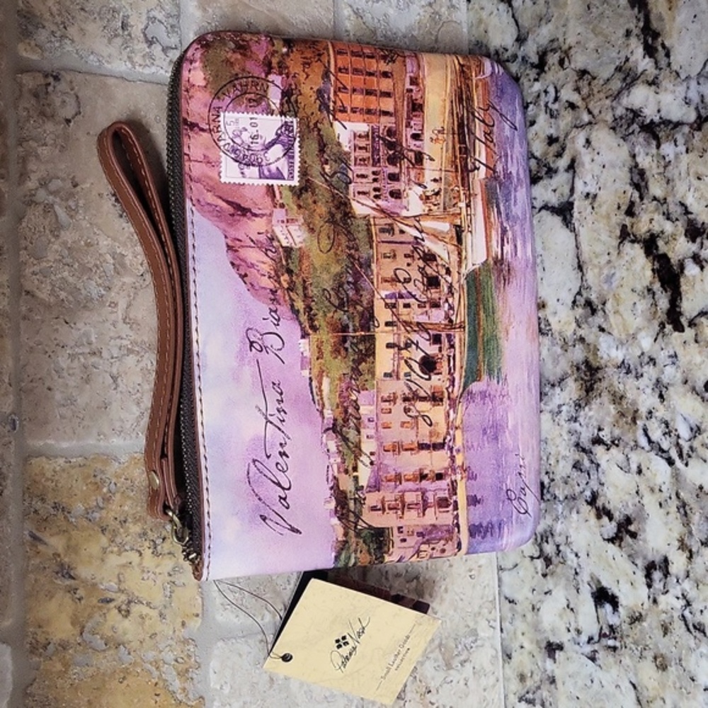 Patricia Nash Travel Postcard Cassini Wristlet